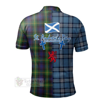 Watson Tartan Polo Shirt Happy St. Andrew's Day Half Tartan Style