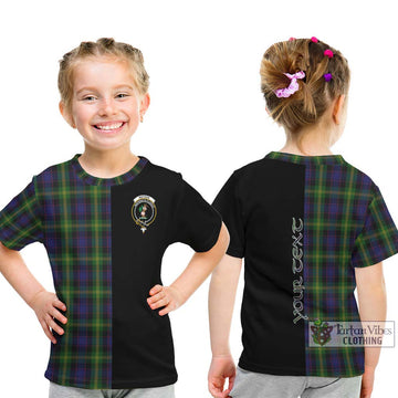 Watson Tartan Kid T-Shirt with Family Crest and Half Of Me Style - Tartan Vibes Clothing