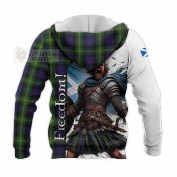 Watson Crest Tartan Knitted Hoodie Inspired by the Freedom of Scottish Warrior