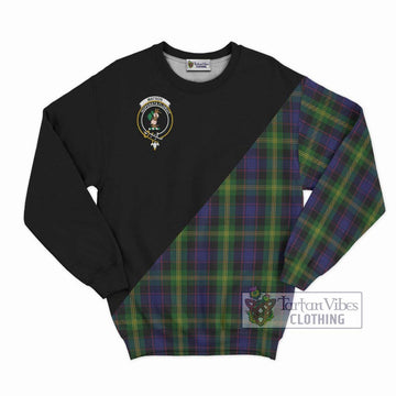 Watson Tartan Sweatshirt with Family Crest and Military Logo Style