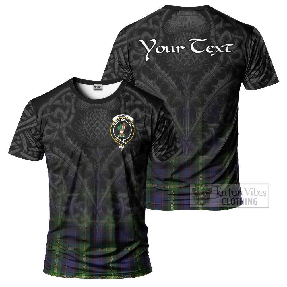 Tartan Vibes Clothing Watson Tartan T-Shirt with Family Crest Celtic Thistle Vibes