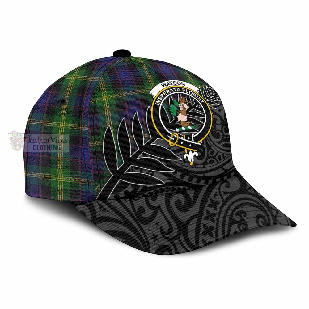 Tartan Vibes Clothing Watson Tartan Classic Cap with New Zealand Silver Fern Half Style