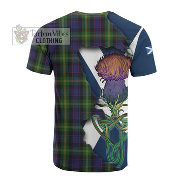Watson Tartan Family Crest Cotton T-shirt Scottish Thistle Celtic Inspired - Tartan Vibes Clothing