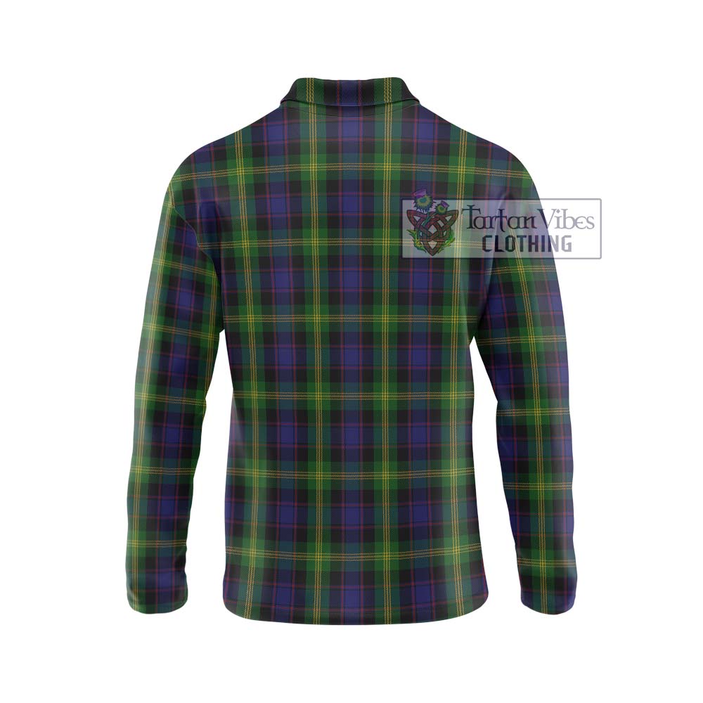 Watson Tartan Long Sleeve Polo Shirt with Family Crest DNA In Me Style - Tartanvibesclothing Shop