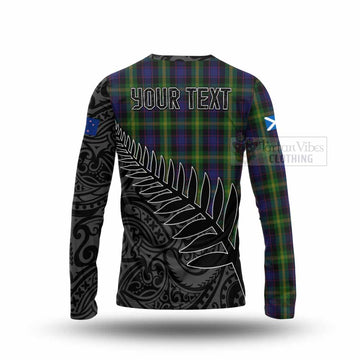 Watson Crest Tartan Long Sleeve T-Shirt with New Zealand Silver Fern Half Style