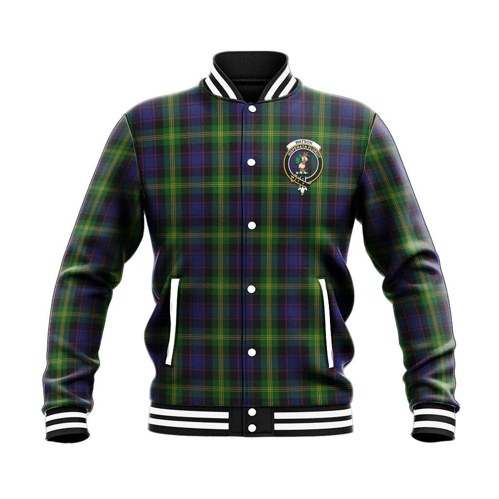 Watson Tartan Baseball Jacket with Family Crest - Tartan Vibes Clothing