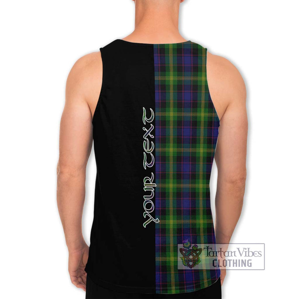 Watson Tartan Men's Tank Top with Family Crest and Half Of Me Style - Tartanvibesclothing Shop