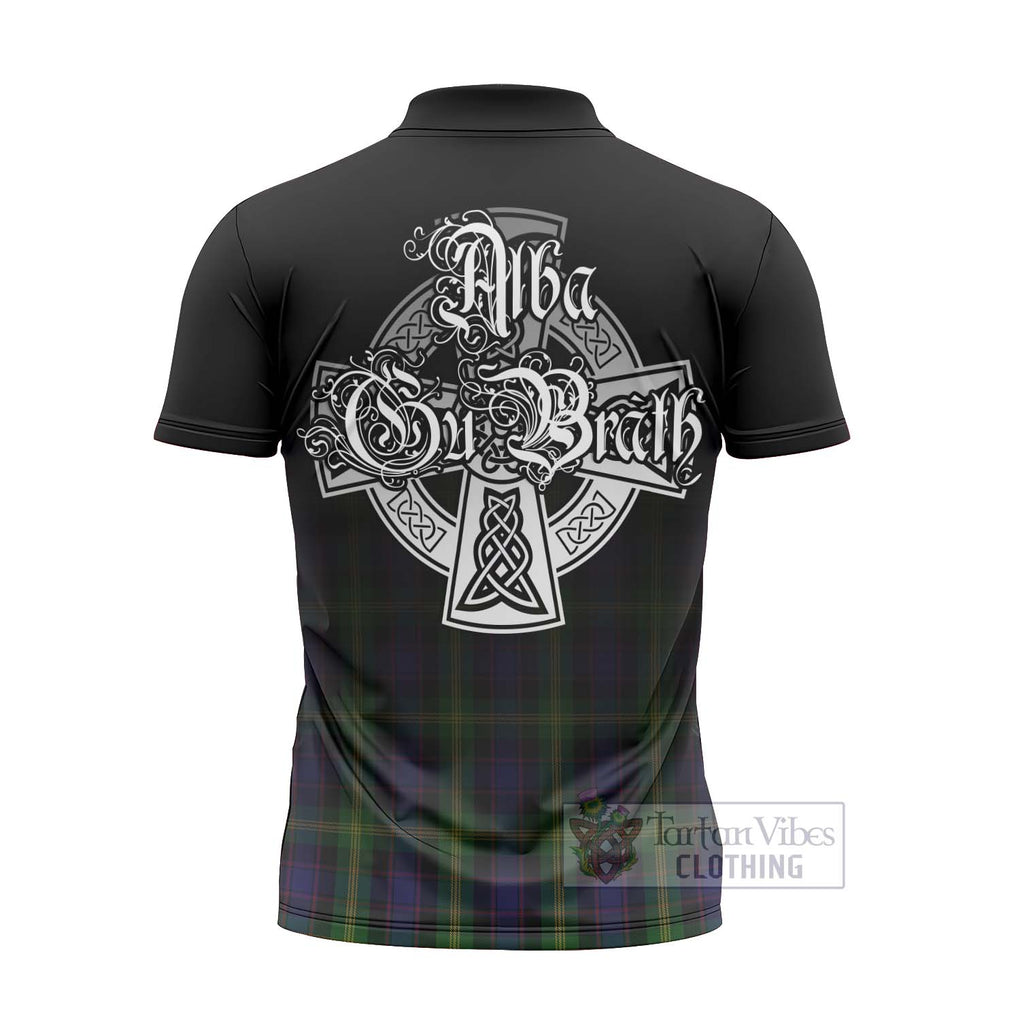 Tartan Vibes Clothing Watson Tartan Zipper Polo Shirt Featuring Alba Gu Brath Family Crest Celtic Inspired