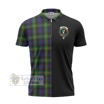 Watson Tartan Zipper Polo Shirt with Family Crest and Half Of Me Style