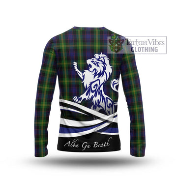 Watson Tartan Long Sleeve T-Shirt with Alba Gu Brath Regal Lion Emblem