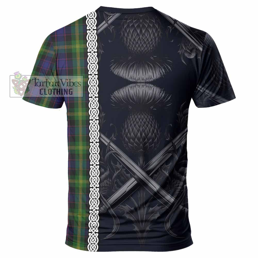 Tartan Vibes Clothing Watson Tartan T-Shirt with Family Crest Cross Sword Thistle Celtic Vibes