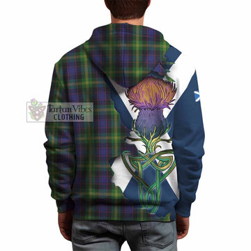 Watson Tartan Family Crest Hoodie Scottish Thistle Celtic Inspired - Tartan Vibes Clothing