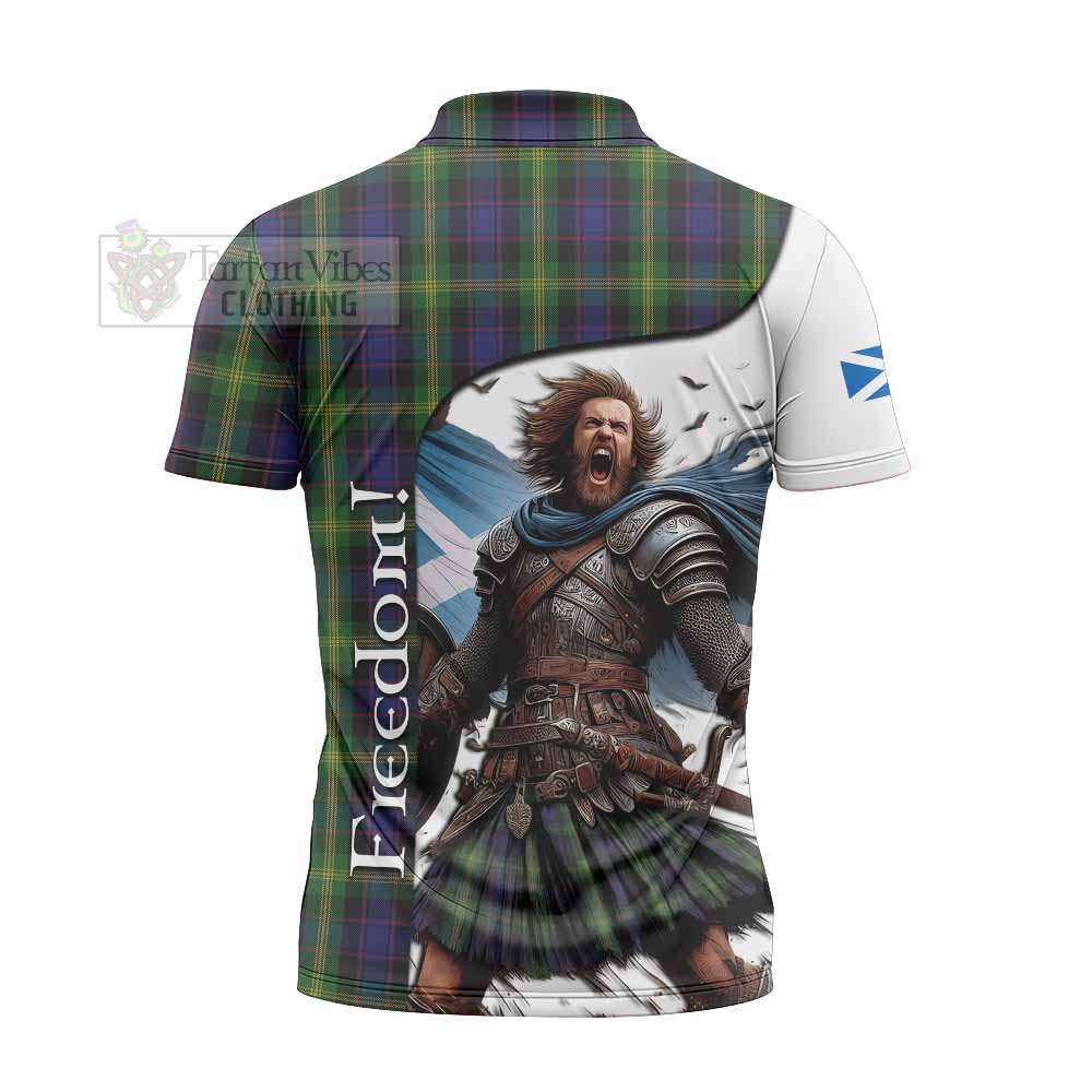 Tartan Vibes Clothing Watson Crest Tartan Zipper Polo Shirt Inspired by the Freedom of Scottish Warrior