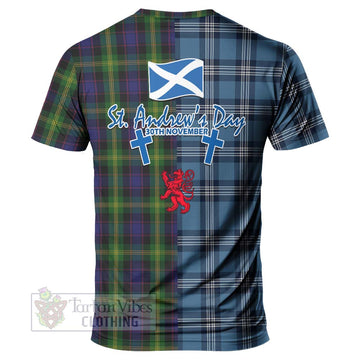 Watson Tartan T-Shirt Happy St. Andrew's Day Half Tartan Style