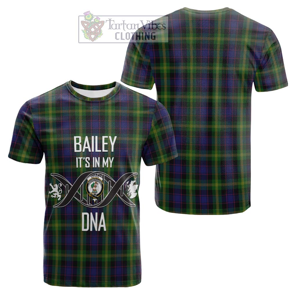 Tartan Vibes Clothing Watson Tartan Cotton T-shirt with Family Crest DNA In Me Style