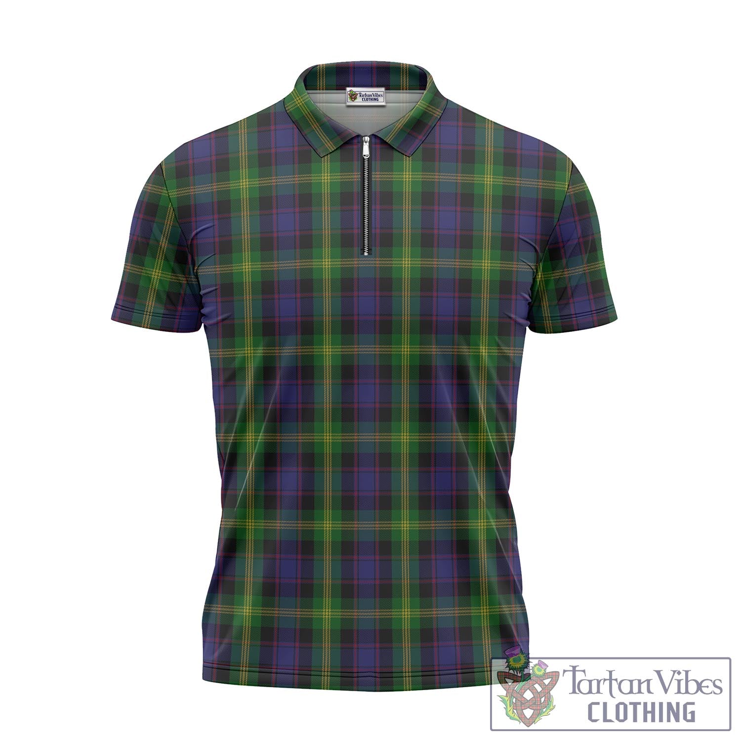 Tartan Vibes Clothing Watson Tartan Zipper Polo Shirt