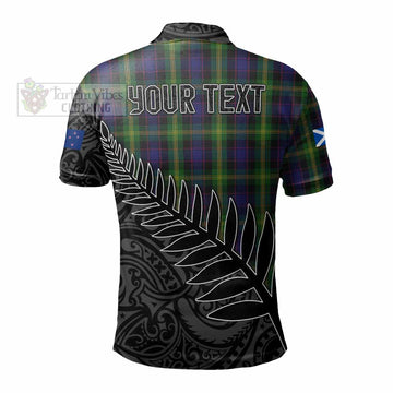 Watson Crest Tartan Polo Shirt with New Zealand Silver Fern Half Style