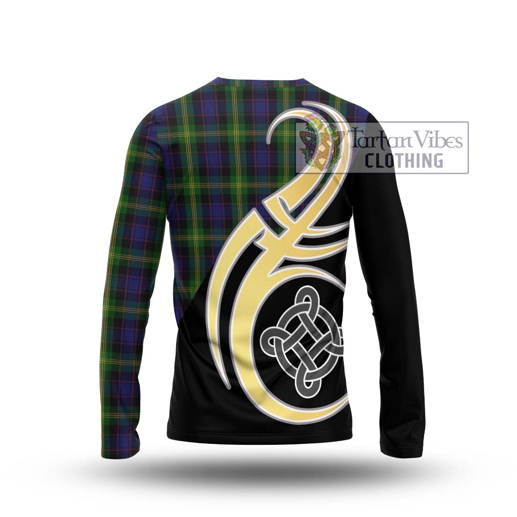 Watson Tartan Long Sleeve T-Shirt with Family Crest and Celtic Symbol Style - Tartan Vibes Clothing