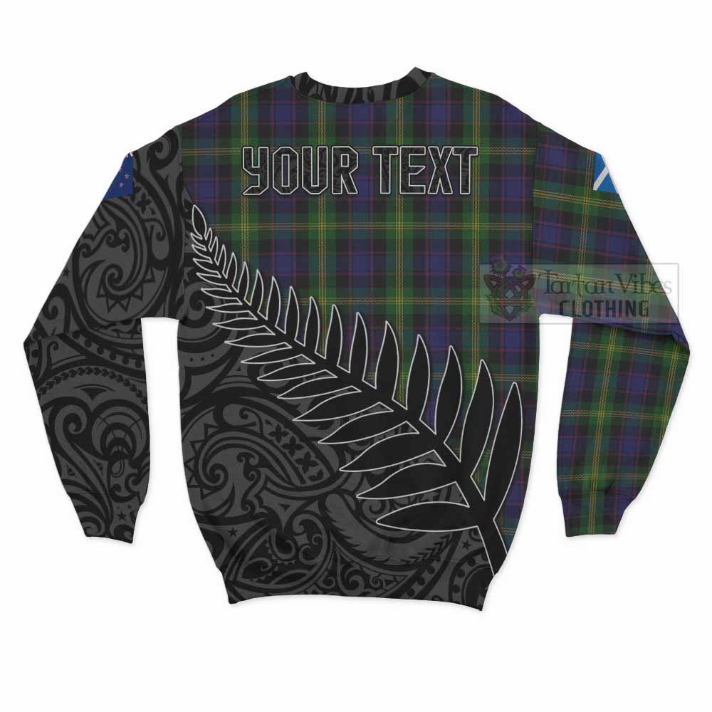 Tartan Vibes Clothing Watson Crest Tartan Sweatshirt with New Zealand Silver Fern Half Style