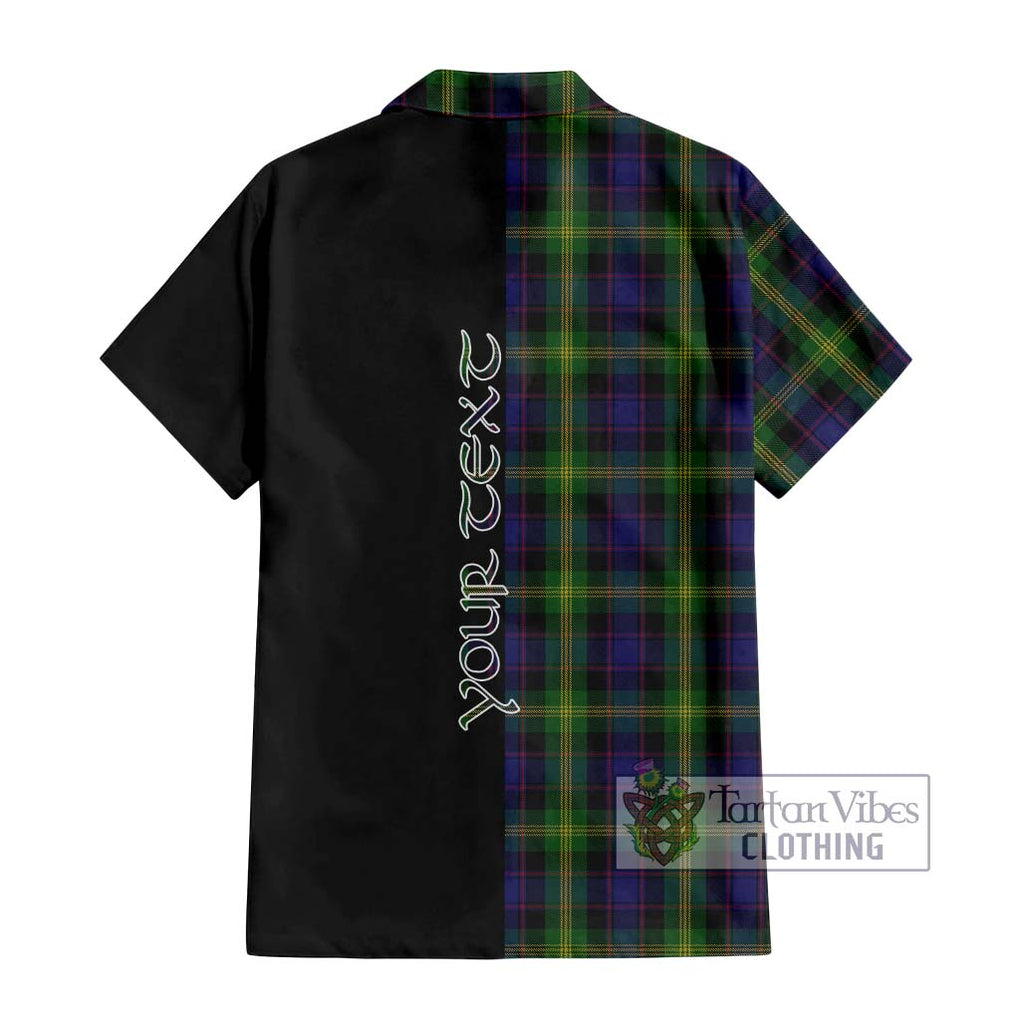 Watson Tartan Short Sleeve Button Shirt with Family Crest and Half Of Me Style - Tartanvibesclothing Shop