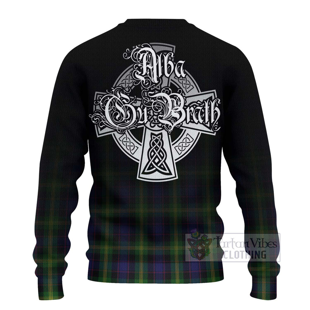 Tartan Vibes Clothing Watson Tartan Knitted Sweater Featuring Alba Gu Brath Family Crest Celtic Inspired