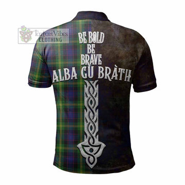 Watson Tartan Family Crest Polo Shirt Alba Gu Brath Be Brave Lion Ancient Style - Tartan Vibes Clothing