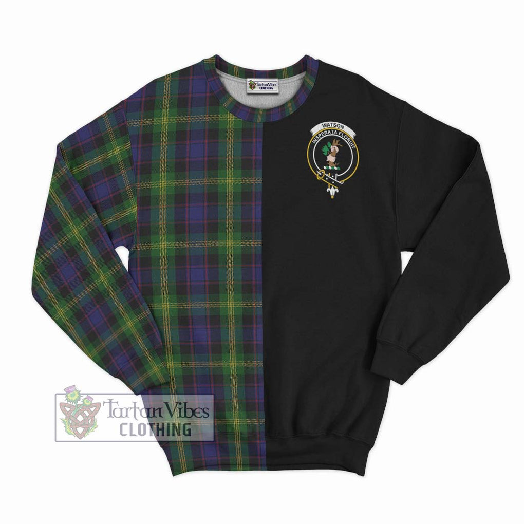 Watson Tartan Sweatshirt with Family Crest and Half Of Me Style - Tartanvibesclothing Shop