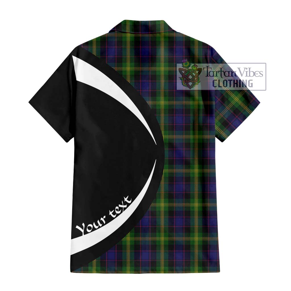 Watson Tartan Short Sleeve Button Up with Family Crest Circle Style - Tartan Vibes Clothing