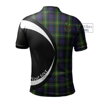 Watson Tartan Men's Polo Shirt with Family Crest Circle Style