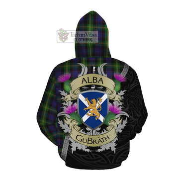 Watson Tartan Family Crest Cotton Hoodie Lion Rampant Royal Thistle Shield Celtic Inspired Pullover Hoodie - Tartan Vibes Clothing