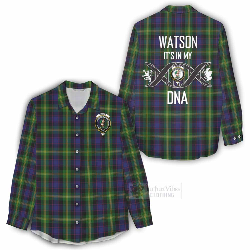 Tartan Vibes Clothing Watson Tartan Women's Casual Shirt with Family Crest DNA In Me Style