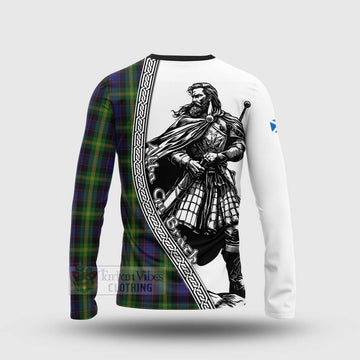 Watson Tartan Clan Crest Long Sleeve T-Shirt with Highlander Warrior Celtic Style