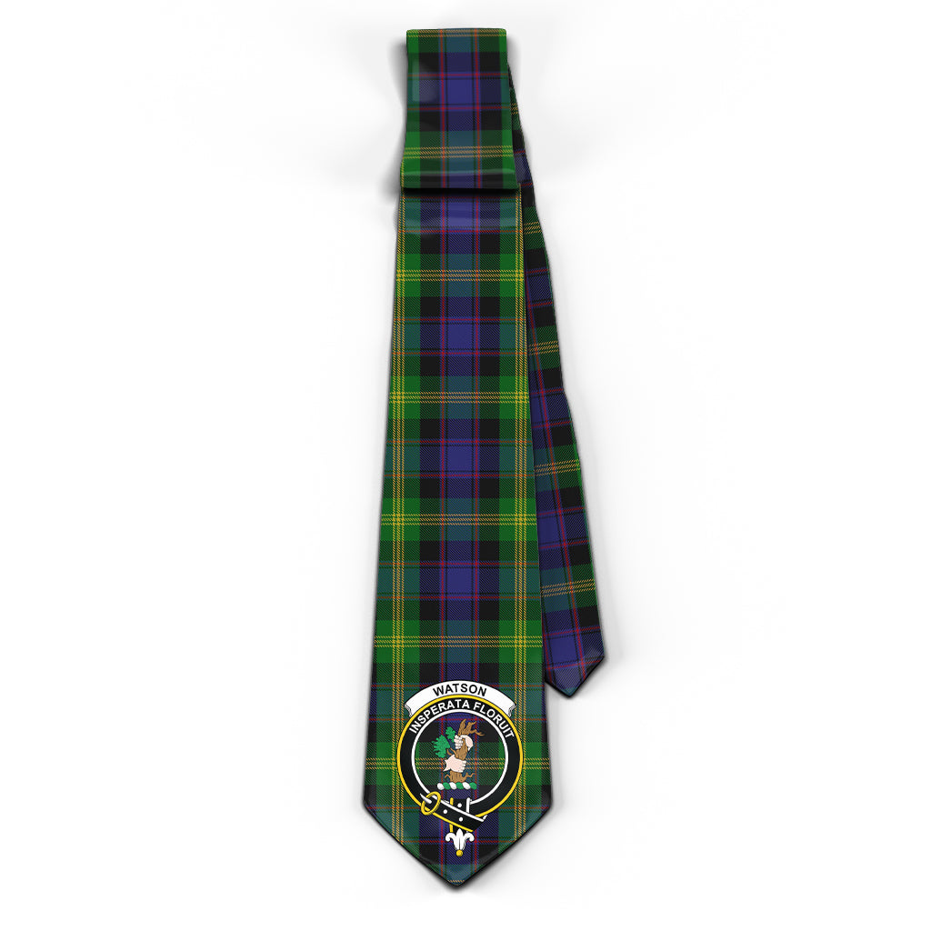 Watson Tartan Classic Necktie with Family Crest - Tartan Vibes Clothing