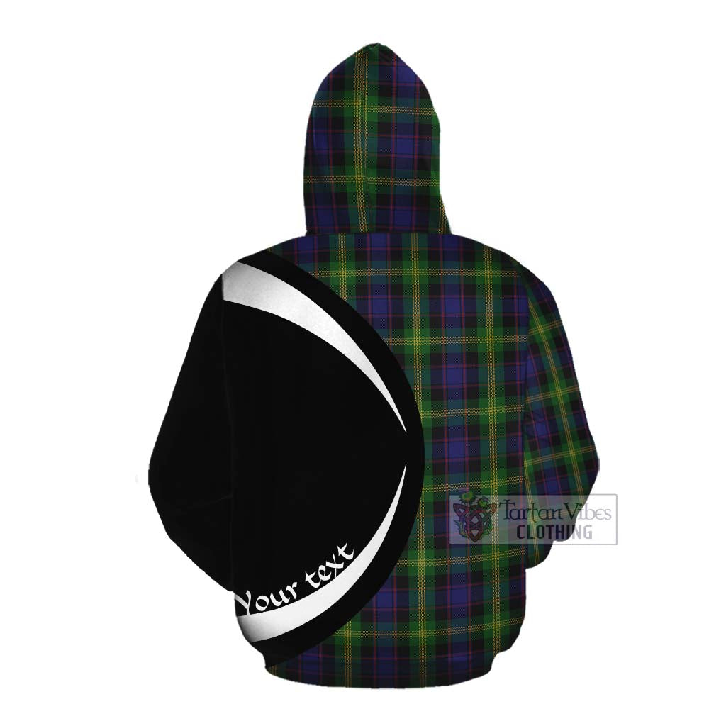 Watson Tartan Cotton Hoodie with Family Crest Circle Style Pullover Hoodie - Tartan Vibes Clothing