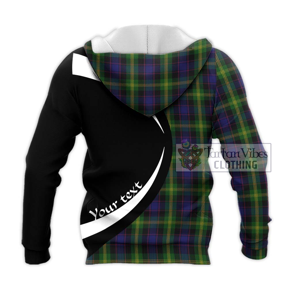 Watson Tartan Knitted Hoodie with Family Crest Circle Style - Tartan Vibes Clothing