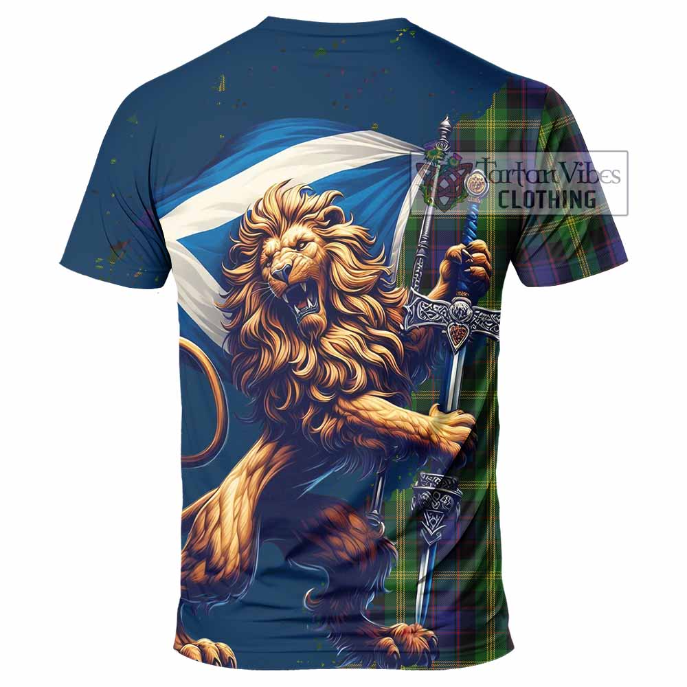 Tartan Vibes Clothing Watson Tartan Family Crest T-Shirt with Scottish Majestic Lion