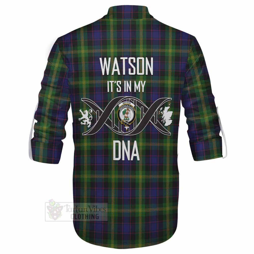 Tartan Vibes Clothing Watson Tartan Ghillie Kilt Shirt with Family Crest DNA In Me Style