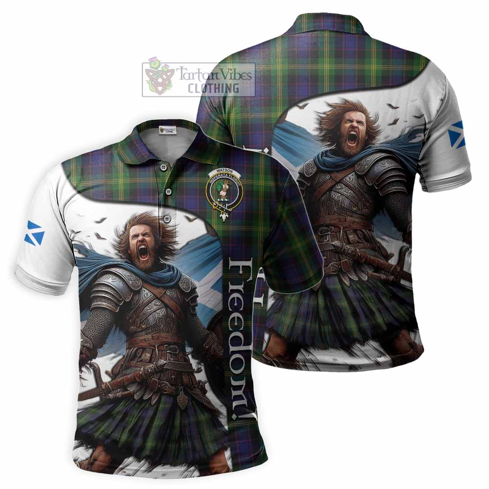 Tartan Vibes Clothing Watson Crest Tartan Polo Shirt Inspired by the Freedom of Scottish Warrior