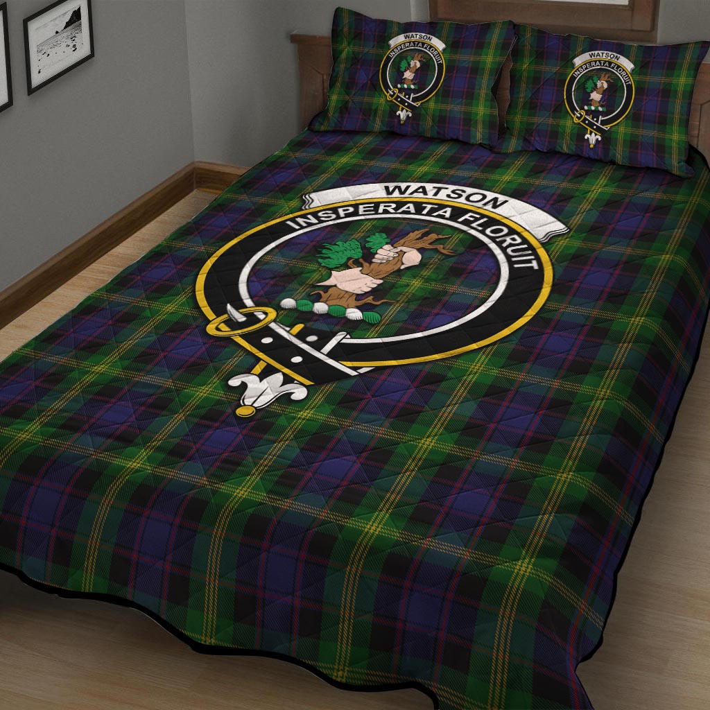 Watson Tartan Quilt Bed Set with Family Crest - Tartan Vibes Clothing