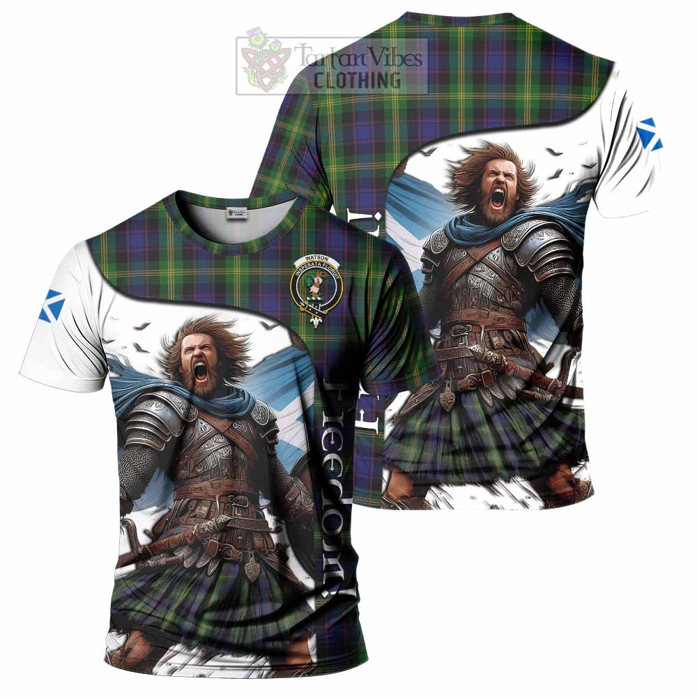 Watson Crest Tartan T-Shirt Inspired by the Freedom of Scottish Warrior