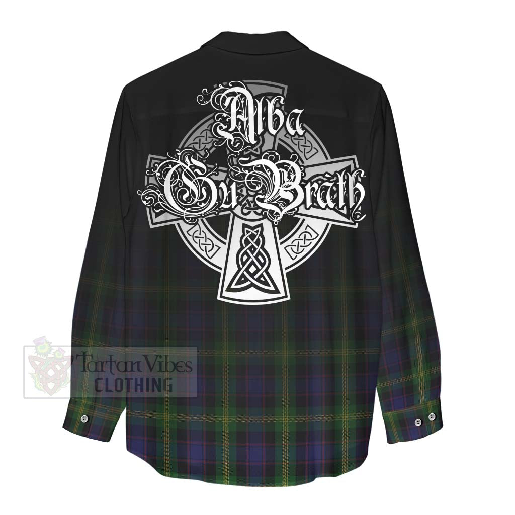 Tartan Vibes Clothing Watson Tartan Women's Casual Shirt Featuring Alba Gu Brath Family Crest Celtic Inspired