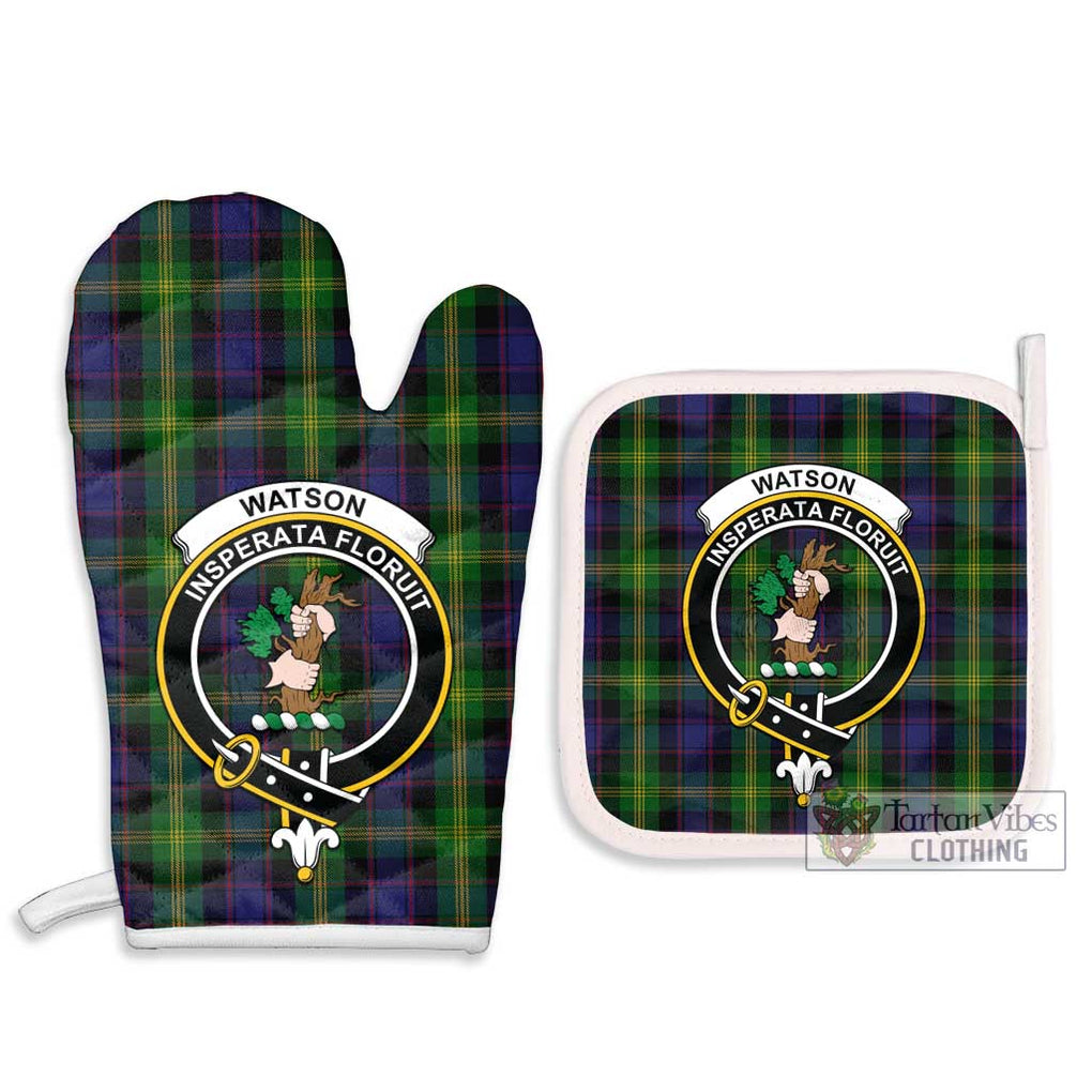 Watson Tartan Combo Oven Mitt & Pot-Holder with Family Crest - Tartan Vibes Clothing