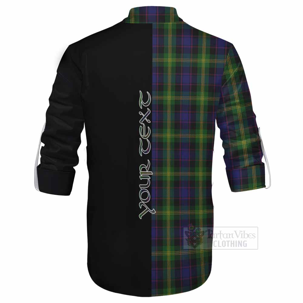 Tartan Vibes Clothing Watson Tartan Ghillie Kilt Shirt with Family Crest and Half Of Me Style