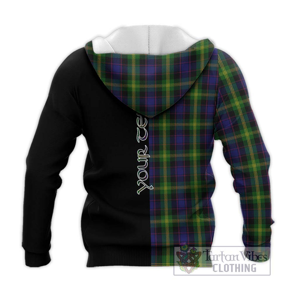 Watson Tartan Knitted Hoodie with Family Crest and Half Of Me Style - Tartanvibesclothing Shop