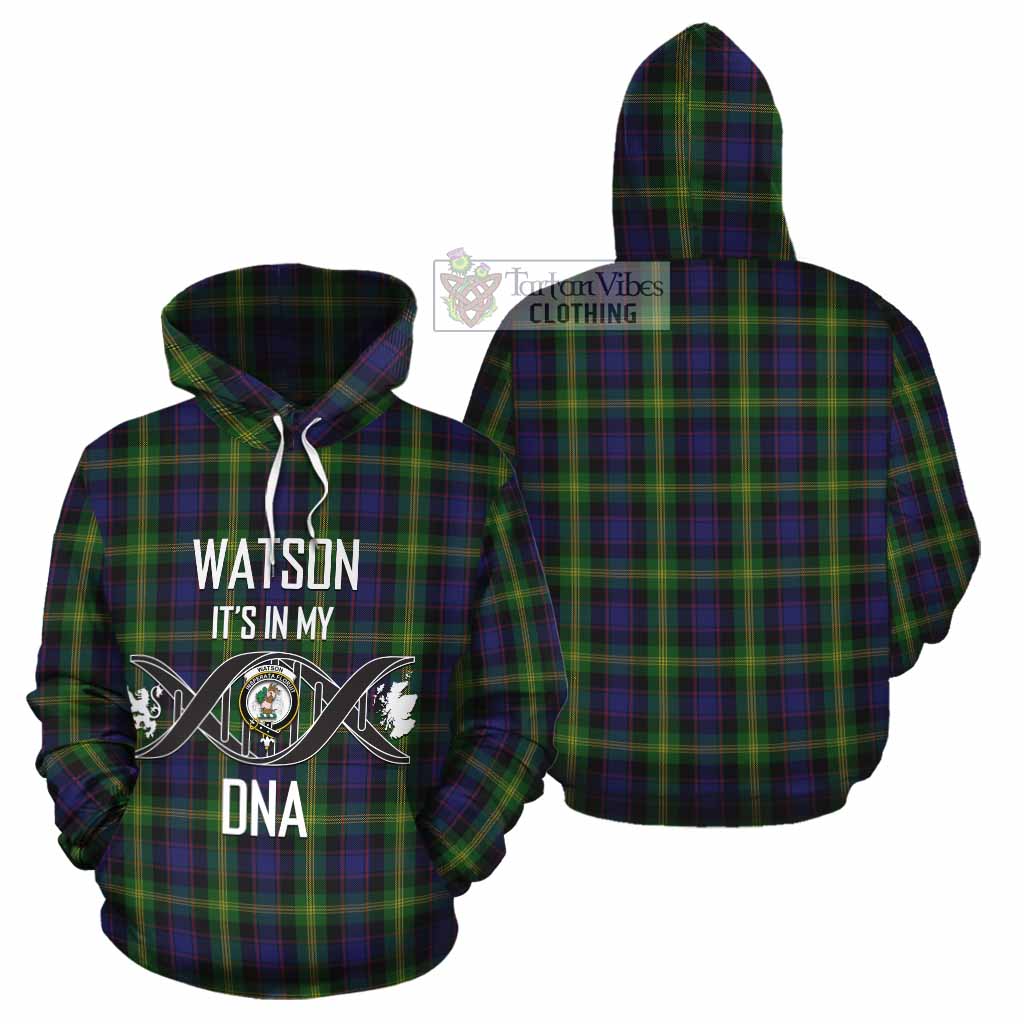 Tartan Vibes Clothing Watson Tartan Cotton Hoodie with Family Crest DNA In Me Style