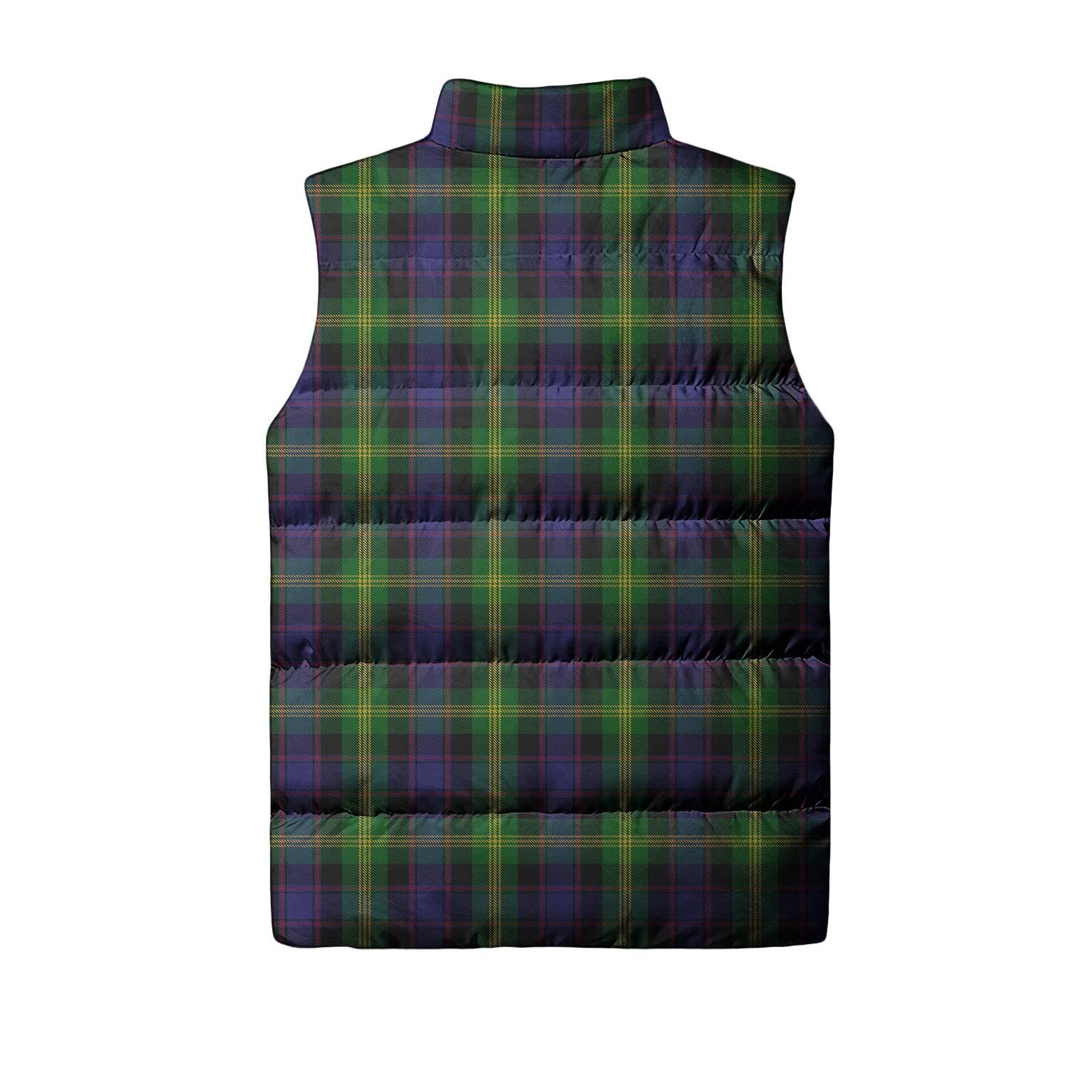 Watson Tartan Sleeveless Puffer Jacket with Family Crest - Tartanvibesclothing