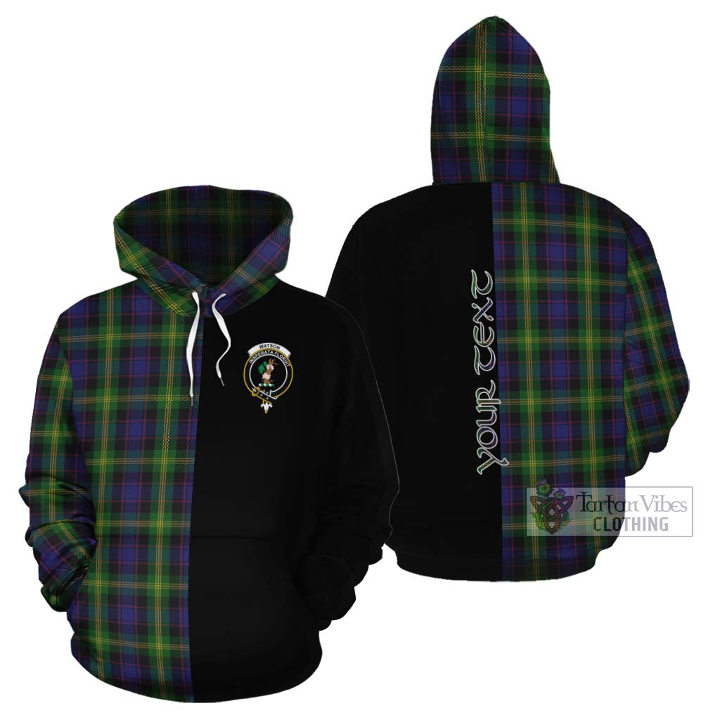 Tartan Vibes Clothing Watson Tartan Cotton Hoodie with Family Crest and Half Of Me Style