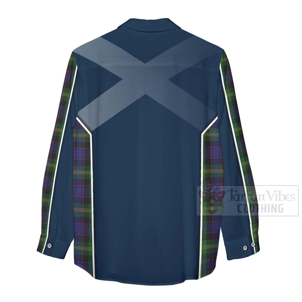 Tartan Vibes Clothing Watson Tartan Women's Casual Shirt with Family Crest and Scottish Thistle Vibes Sport Style