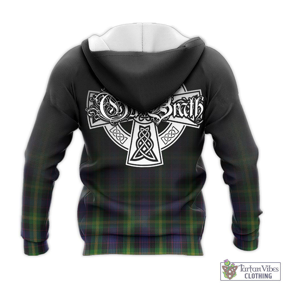 Tartan Vibes Clothing Watson Tartan Knitted Hoodie Featuring Alba Gu Brath Family Crest Celtic Inspired