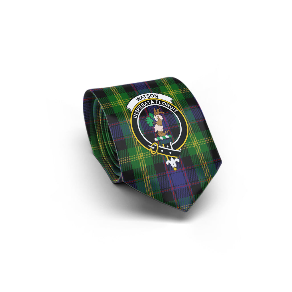 Watson Tartan Classic Necktie with Family Crest - Tartan Vibes Clothing